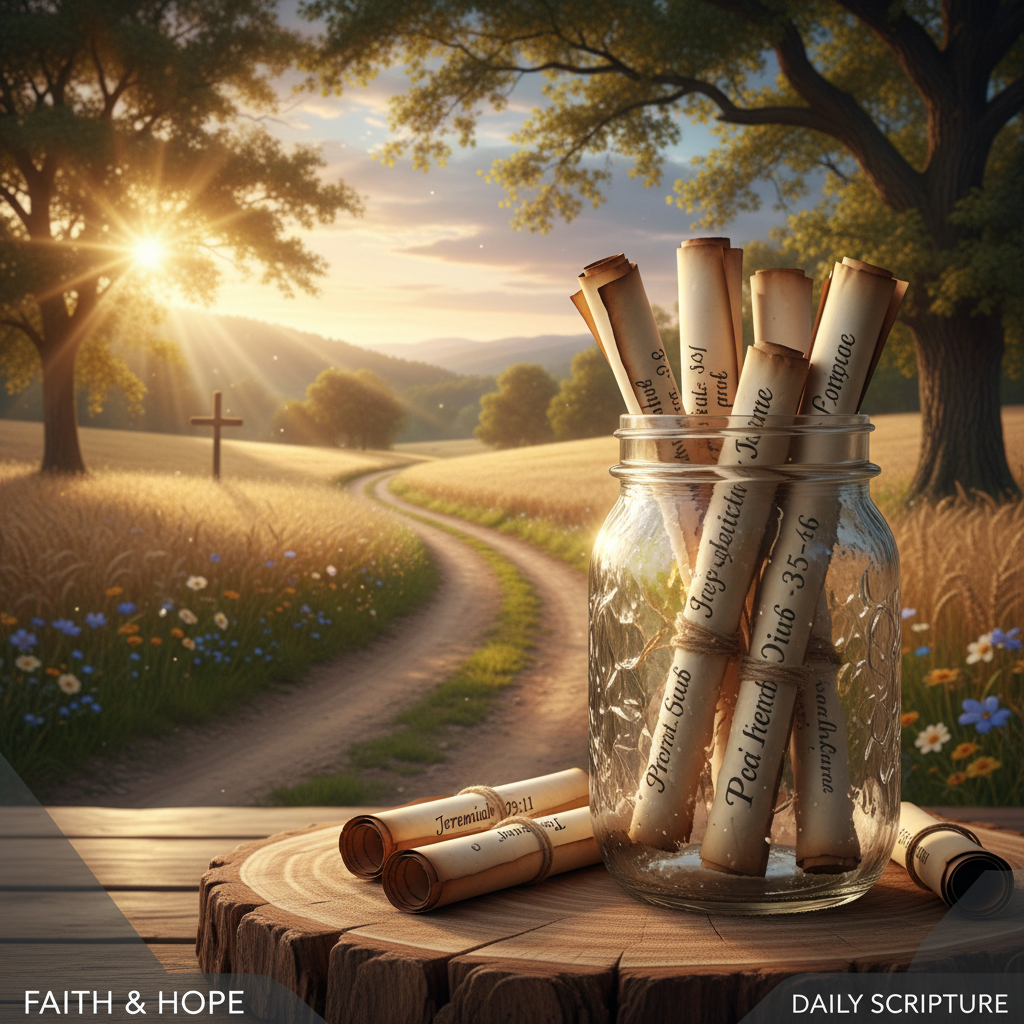 bible verse jar backroad banner make it have a christian theme and make it eye cathing 