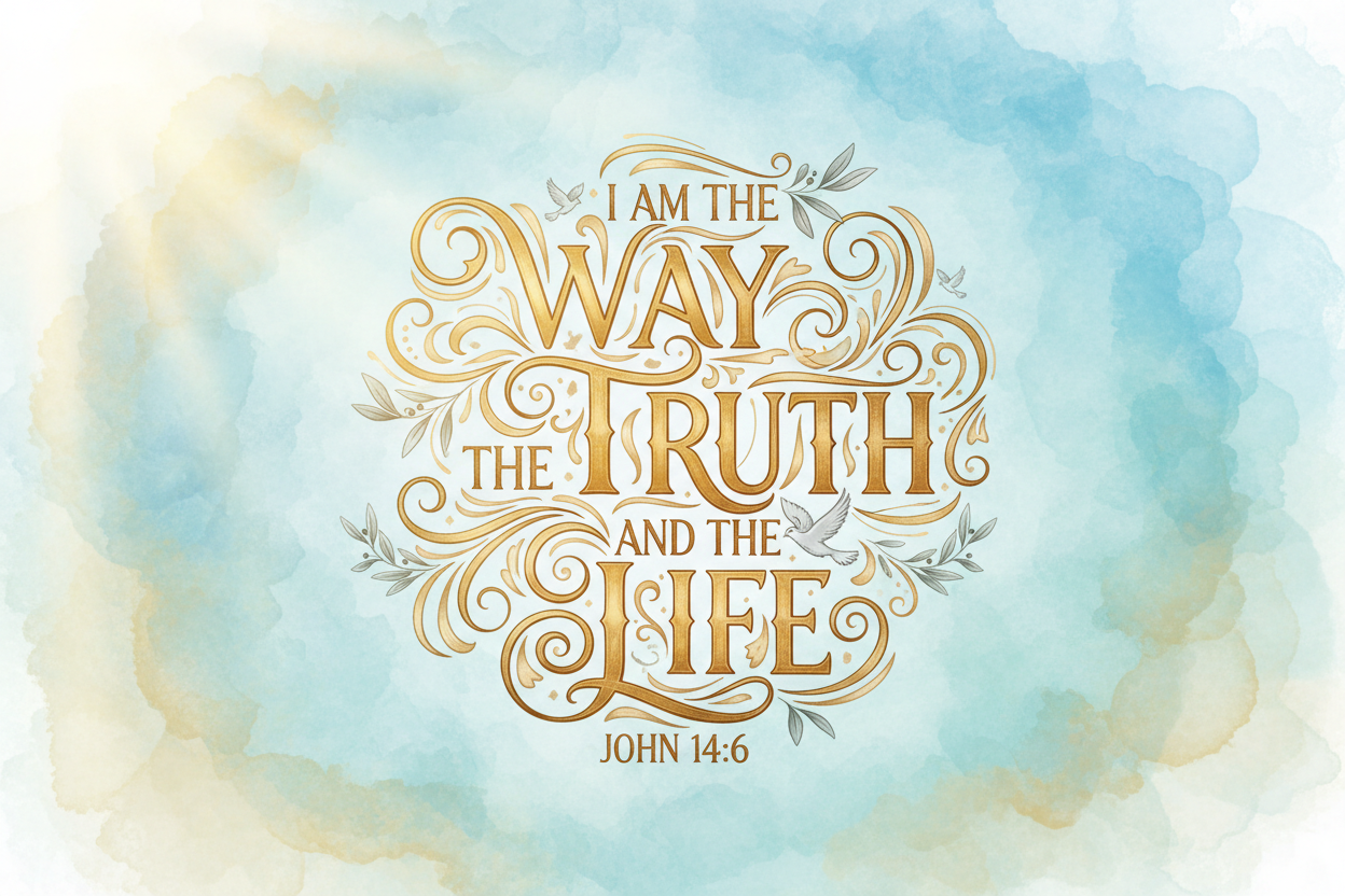 jesus famous bible quote creative desgin with unqiue test font 